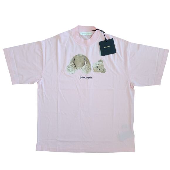 Palm Angeles Bear Loose Tee Baby Pink Designer Unisex Streetwear Grunge Relaxed - Picture 1 of 8